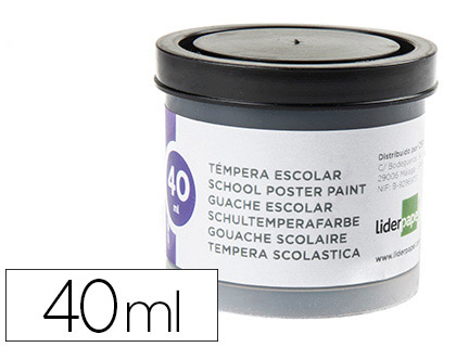 40ml. témpera escolar Liderpapel negra